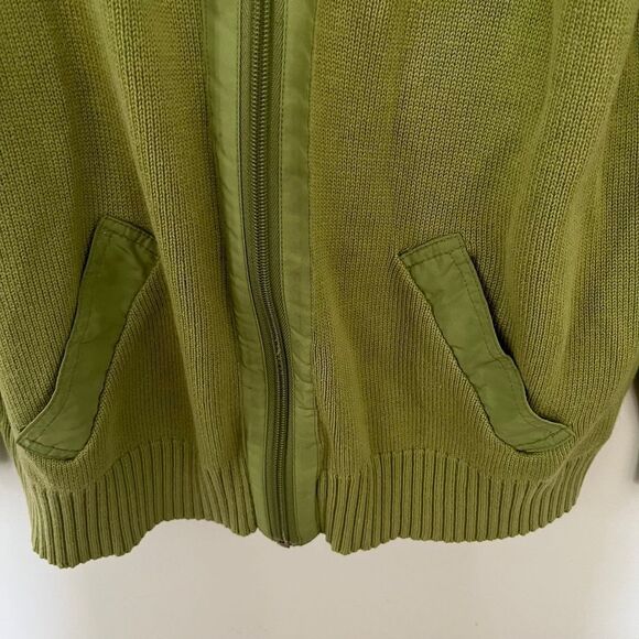 Carroll Reed Green Knit Zippered Jacket Sweater - Picture 6 of 6